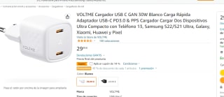 Cargador Voltme USB C GAN 30W por 13.79€