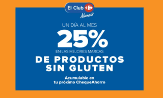 Acumula 25% de lo que compres productos Sin Gluten Carrefour solo hoy