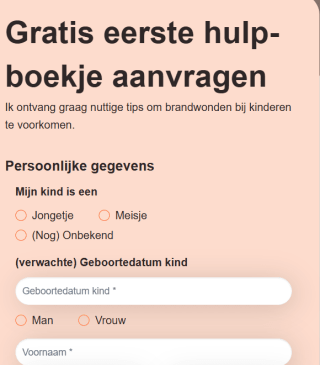 Gratis ‘Eerste Hulp bij Brandwonden’ boekje aan te vragen via Brandwondenstichting