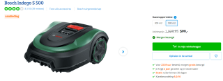 Bosch Indego S 500 Robotmaaier voor €599 bij Coolblue