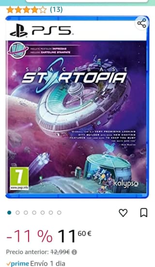 Spacebase Startopia PS5 por 11,60€.