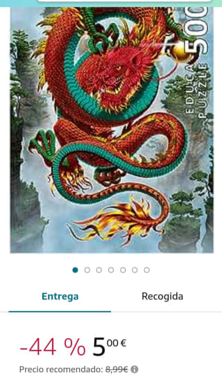 Educa Borras Puzzle 500 Piezas El Dragon De La Buena Fortuna por 5€.