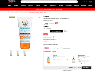 Delial Sensitive Advance Gel Solar Facial 50ml a solo 1,99€