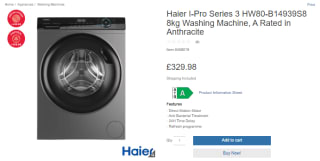 Collect Costco's Haier I-Pro series 3 washing machine for £279.98