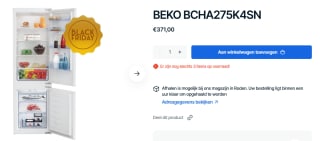 Beko BCHA275K4SN koelkast voor €371 bij El Vidas