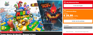 Super Mario 3D World + Bowser's Fury voor €39,99 in de Nintendo eShop