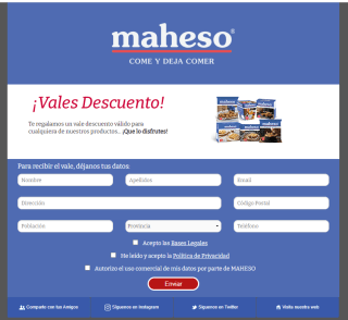 Nuevos cupones descuento maheso