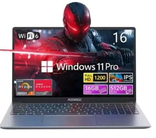 ACEMAGIC RX16 AMD Ryzen 7 6800H 16,1 Ultra Slim 4400 mAh Laptop voor €142 dmv code bij Aliexpress