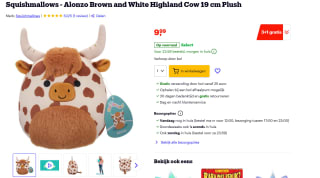 Squishmallows - Alonzo Brown and White Highland Cow 19 voor €9,99 bij Bol
