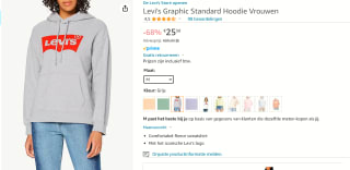 Levi's Graphic Standard dames Hoodie voor €25,50 bij Amazon.