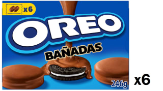 6 Paquetes de Oreo Bañadas Galletas de Cacao Rellenas de Crema Sabor Vainilla y Cubiertas de Chocolate con Leche 246g por 10.01€