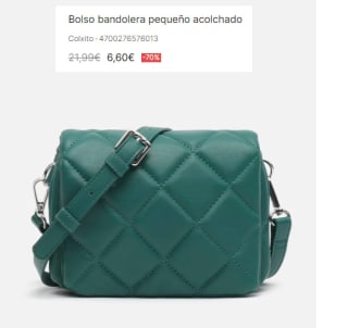 Bolso bandolera pequeño acolchado Colxito por 66.6€