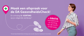 €5 kortingsvoucher & korting op een lunch bij een gezondheidscheck bij DA