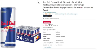 Red Bull Energy Drink 24-pack voor €25,49 of 12-pack voor €13,99 bij Amazon