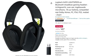 Logitech G435 Lightspeed Wireless Gaming Headset Zwart voor €40,99 met Amazon Prime