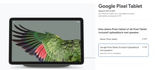 Pixel Tablet met gratis oplaaddock met speaker voor €419 in de Google store