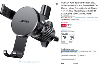 UGREEN smartphone telefoonhouder voor €13,67 bij Amazon