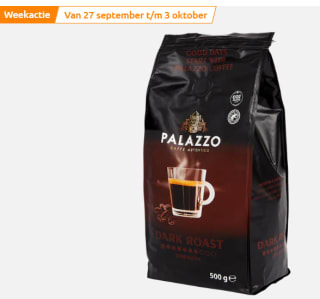 Palazzo koffiebonen Dark Roast 500 gram voor €3,59 bij de Action