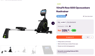 VirtuFit Row 600i Opvouwbare Roeitrainer voor €329,95 bij iBOOD