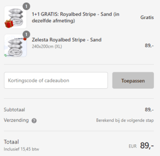 1+1 gratis op Wonderbed dekbedden van Zelesta