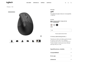 Logitech Lift Ratón vertical por solo 61,49€