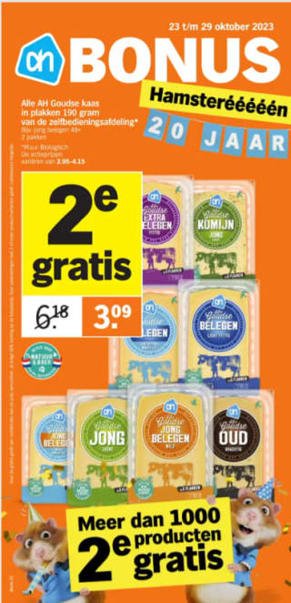Albert Heijn Hamsterweken veel producten de 2e gratis