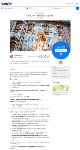 Oporto en 3 días con vuelos desde 199€.