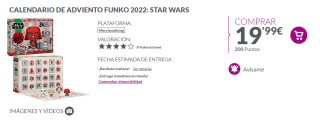 Funko Star Wars calendario adviento por solo 19,99€