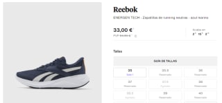 Zapatillas Reebok desde solo 15€ alucina