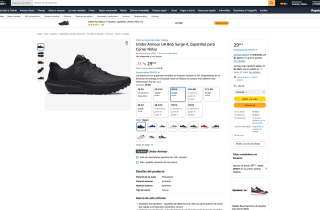 Zapatillas Under Armour UA BGS Surge 4 para Correr Niños