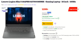 Lenovo Legion Slim 5 16APH8 82Y9008NMH - Gaming Laptop - 16 inch voor €1.299 bij Bol.com