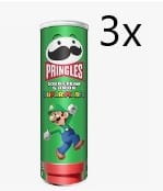 3x Pringles Sour Cream & Onion 185g por 4,13€