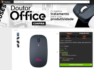 Mouse da Dr.Office de 1600 DPI com 4 Botões - R$ 22,90