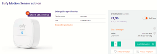 eufy Motion Sensor - Bewegingssensor voor €20,25 bij Azerty