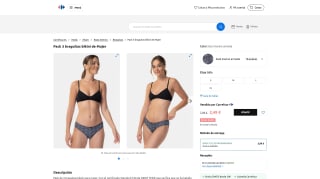 Pack 3 Braguitas Bikini de Mujer Color Azul Marino por 2,49€