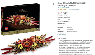 LEGO Icons Gedroogde Bloemen Bloemstuk voor €33,63 bij Amazon