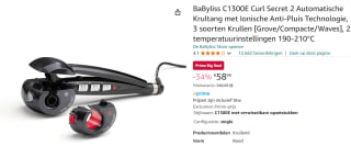 BaByliss Curl Secret 2 Automatische Krultang voor €58,99 met Amazon Prime