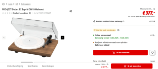 PRO-JECT Debut III Esprit OM10 Walnoot voor €377 bij de Mediamarkt