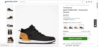 Chaussures Homme Timberland Sprint Trekker Mid à 84,90 €