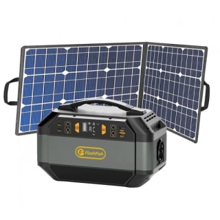 Flashfish P56 288.6Wh/330W Draagbare Energiecentrale + 1 Draagbare Zonnepaneelkit 18V 100W voor €230 bij Geekmaxi