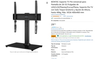 BONTEC Soporte TV Pie Universal para Pantalla de 26-55 Pulgadas por 14,99€