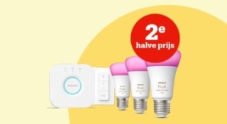 2e halve prijs op Philips Hue slimme verlichting bij Bol.