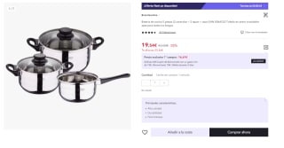 San Ignacio Toledo Batería de Cocina 3 Piezas por 11.72€