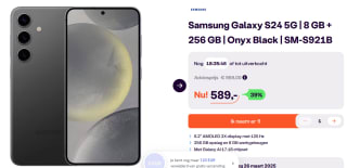 SAMSUNG S24 - 256 GB Zwart voor €589 bij Ibood