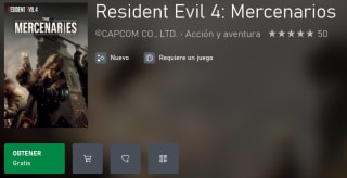 Resident Evil 4: Mercenarios DLC Gratis en Xbox Store