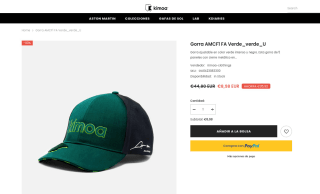 Gorra AMCF1 FA Verde ajustable por solo 8,98€