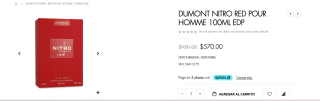 Perfume Dumont Nitro Red 100ml EDP por $570 en Ufra