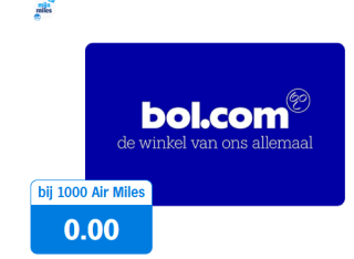 Gratis bol.com cadeaukaart bij inwisselen Air Miles