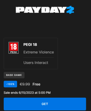 Payday 2 gratis bij Epic Games