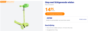 Step met lichtgevende wielen in 2 varianten voor €14,95 bij de Action